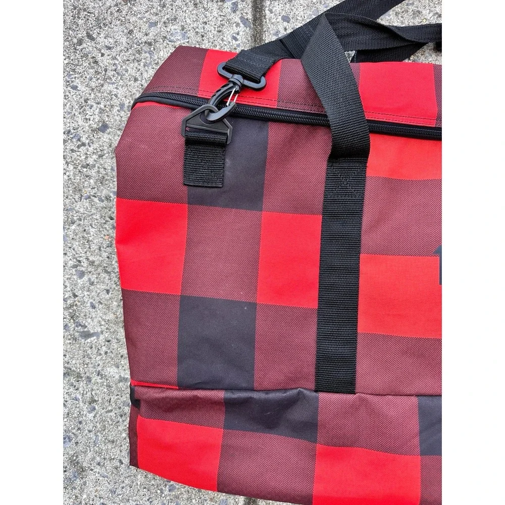 Burton Black Red Plaid 68inches Snowboarding Bag with Over The Shoulder Strap